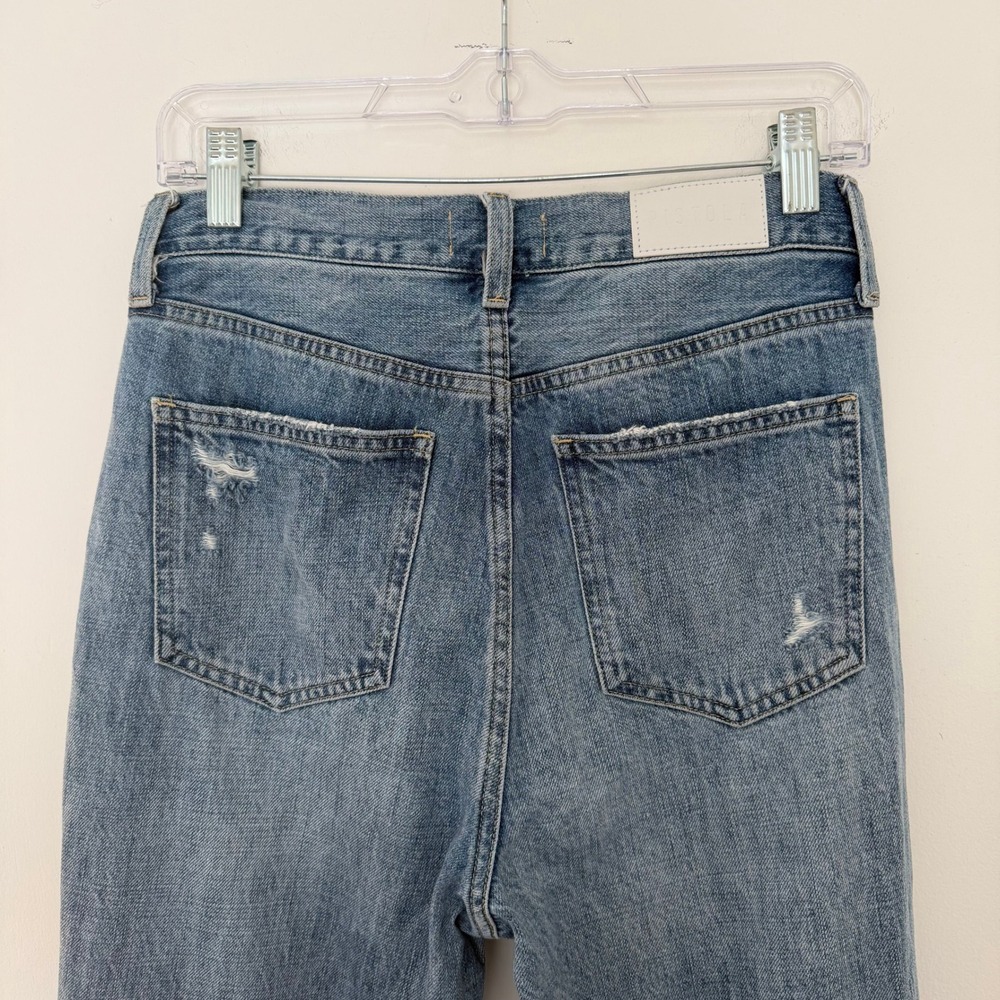 PISTOLA High Rise Straight Leg Jeans Distressed Blue‎ Size 26 - Picture 4 of 9